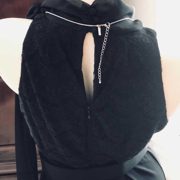 HOLIDAY READY LACE BODICE JERSEY JUMPSUIT by WHBM - Picture 6 of 6